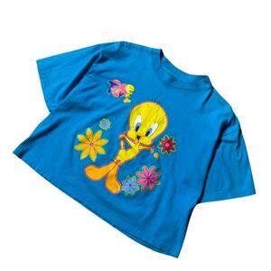 Vintage 90s tweety crop top Women's XL